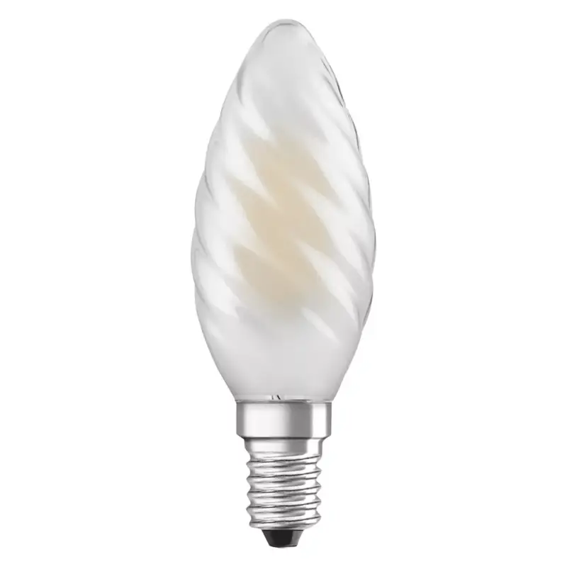 Olcsó LED izzó E14 BW35 3.4W = 40W 470lm 2700K 300° CRI90 izzószál OSRAM SUPERSTAR+ szabályozható