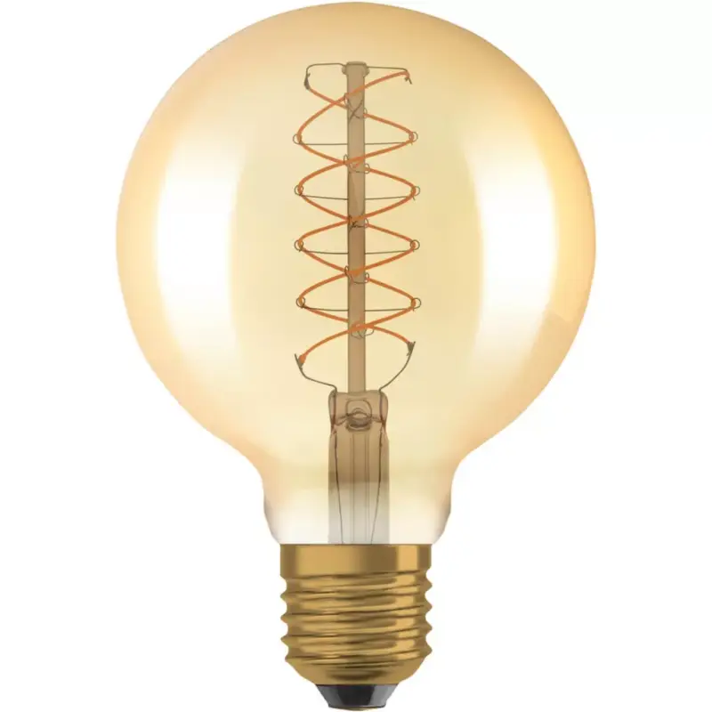 Dekoratív LED izzó E27 G95 4,8W = 37W 420lm 2200K320°-os izzószál szabályozható Nézd meg most