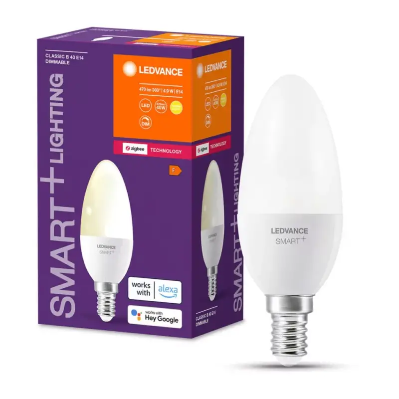 Prémium E14 B40 LED izzó 4,9W 470lm 2700K meleg LEDVANCE SMART+ ZigBee szabályozható