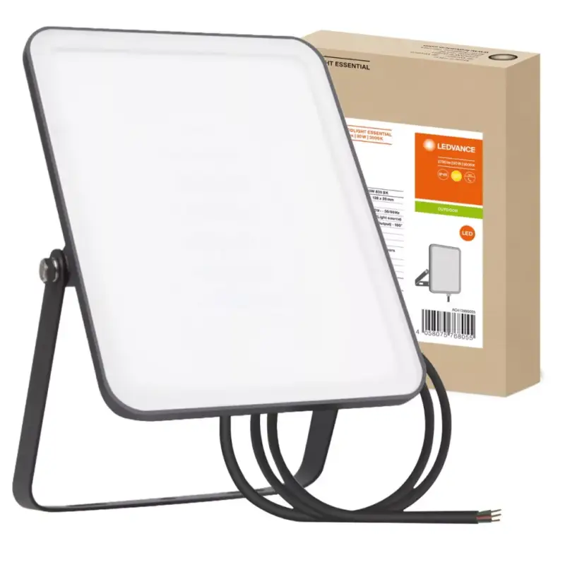 LED reflektor 20W 3000K 1600lm IP65 fekete LEDVANCE ESSENTIAL Szuper akció