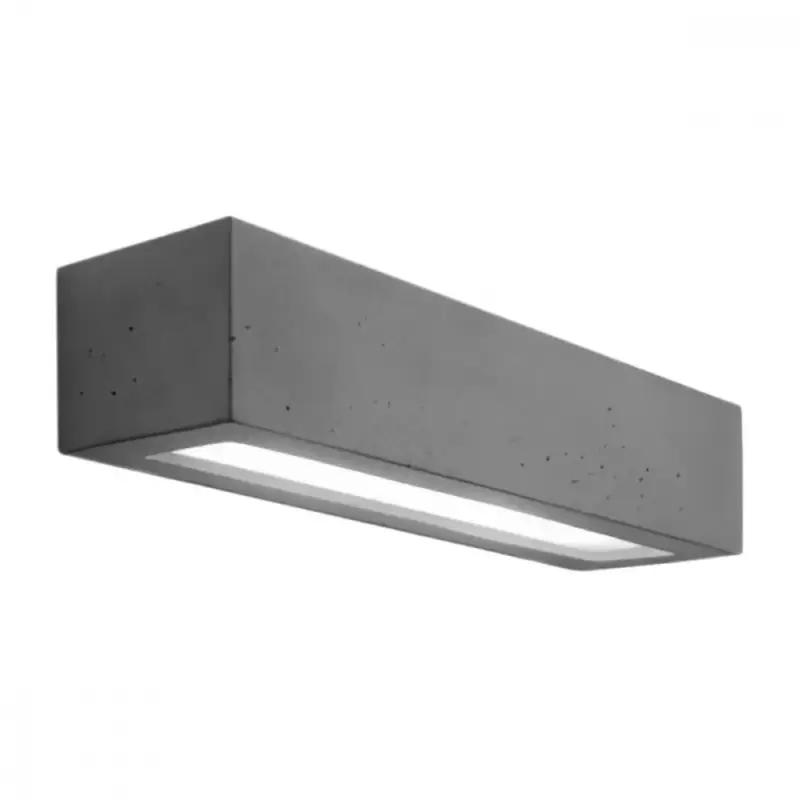 Árcsökkenés Fali lámpa SOLID 9721 Nowodvorski Szürke 2xE27 Fali lámpa Beton Vakolat + Üveg 51 cm Minimalista