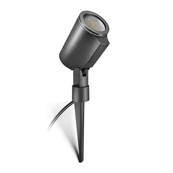 Kültéri kerti lámpa SPOT Kerti éjjeli automata LED GU10 IP44 7W 3000K érzékelő dugaszolható antracit acél Bestseller