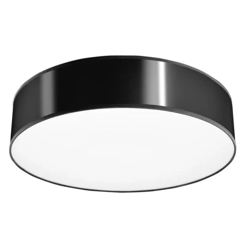 Gyors szállítás Felületre szerelhető lámpatest ARENA 3xE27 Kerek mennyezeti lámpa 45cm Modern fekete-fehér SOLLUX