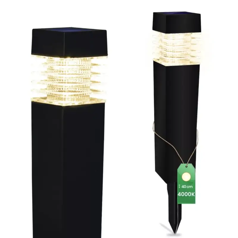 Napelemes LED kerti lámpa NARIS hajtott oszlop 40cm LUMILED Ajánlat
