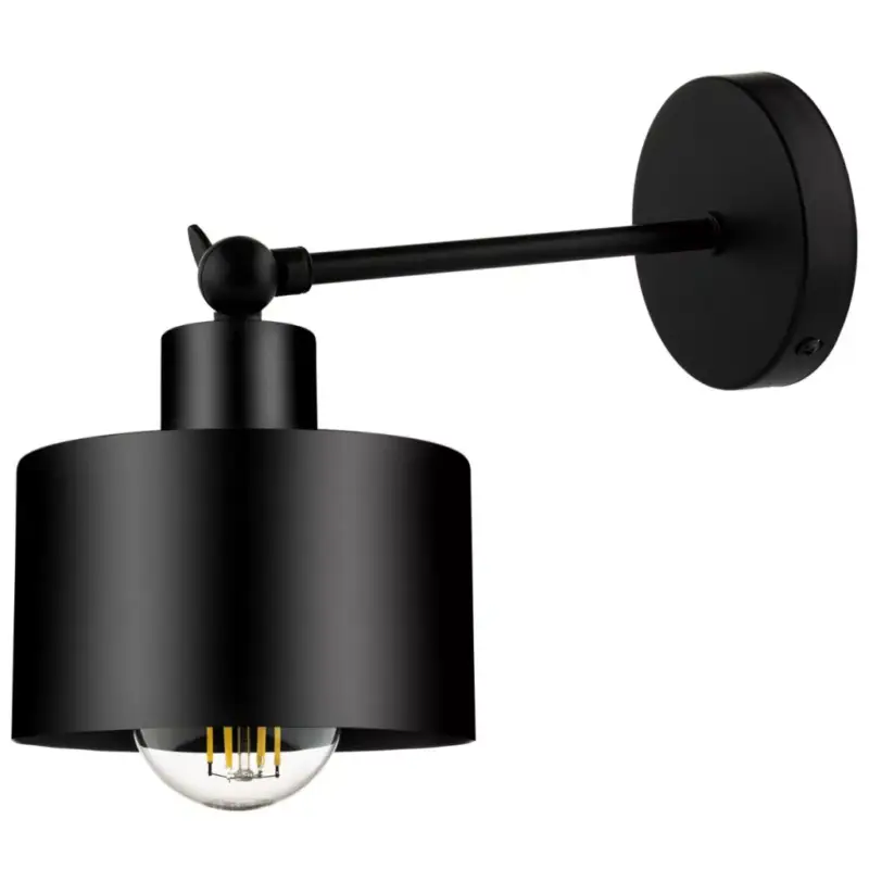 TRAGULA fekete állítható LOFT RETRO EDISON fali lámpa fali lámpa LED E27 LUMILED-hez Akció
