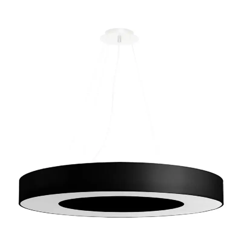 LED függő mennyezeti lámpa SATURNO SLIM 6xE27 csillár 70cm fekete SOLLUX Kedvezmény