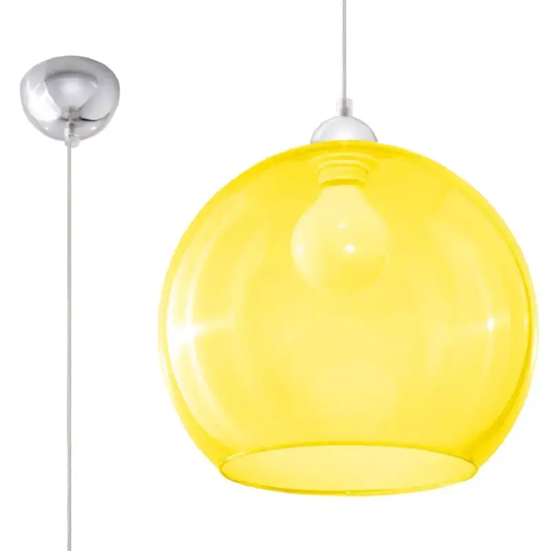 LED függő mennyezeti lámpa BALL E27 túlnyúló kerek sárga SOLLUX Biztonságos fizetés