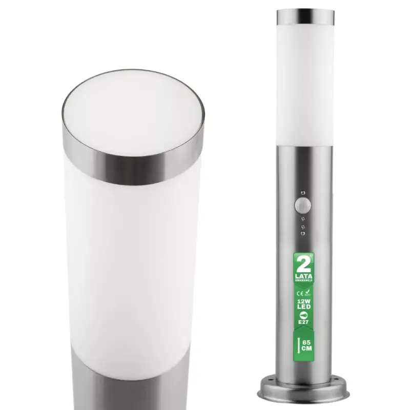 Kerti lámpa E27 INOX POST 65cmLumiled mozgásérzékelővel Bestseller