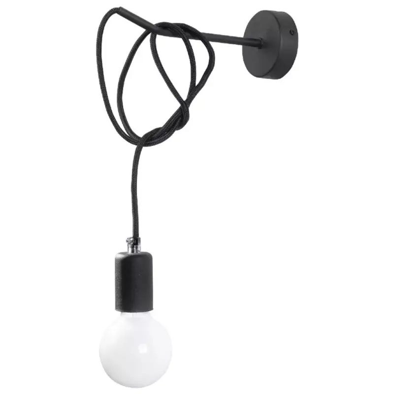 Expressz szállítás EDISON E27 LED fali lámpa fekete SOLLUX