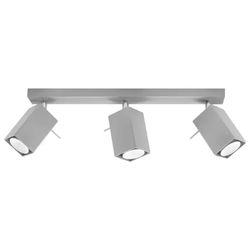 MERIDA mennyezeti lámpa 3xGU10 reflektoros mozgatható halogén lámpatest 45cm szürke SOLLUX Legkelendőbb