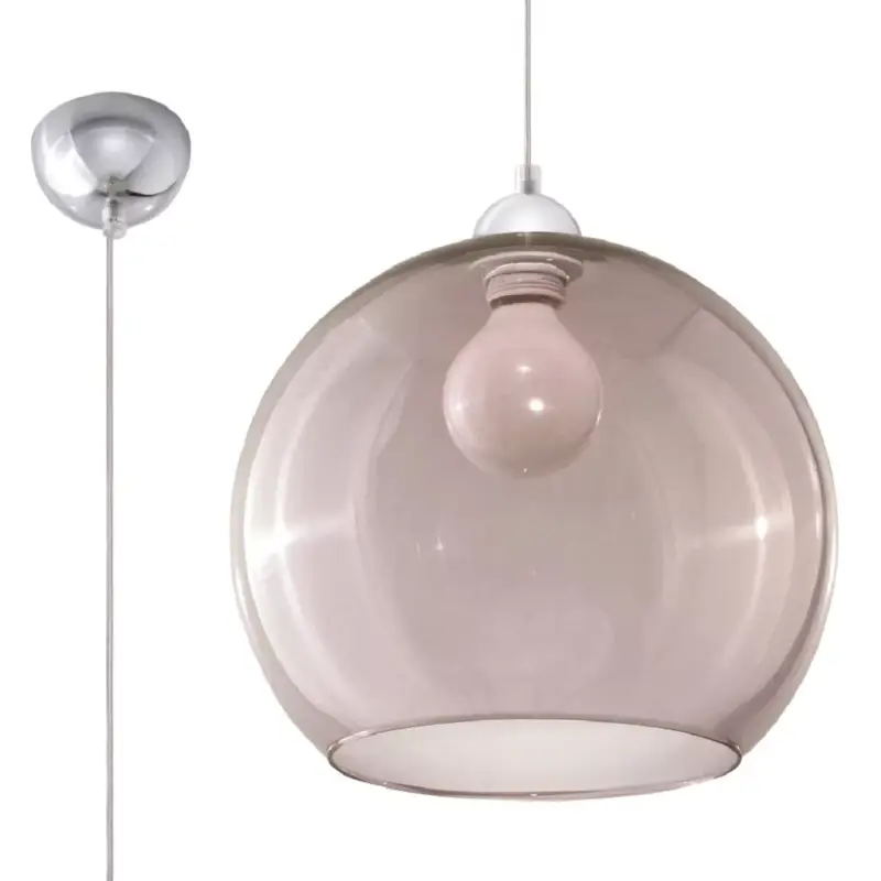 Alacsony ár LED függő mennyezeti lámpa BALL E27 túlnyúló kerek grafit SOLLUX