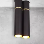 Alacsony ár LYNX mennyezeti lámpa 2xE14 Minimalista Forma Black Gold MZ5006 Milagro, Maciej Zień Brass