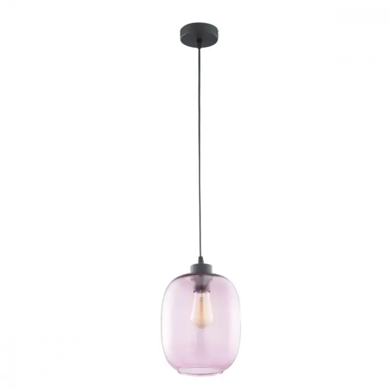ELIO függő mennyezeti lámpa túlnyúló fekete és rózsaszín üveg modern E27 3181 TK világítás Outlet