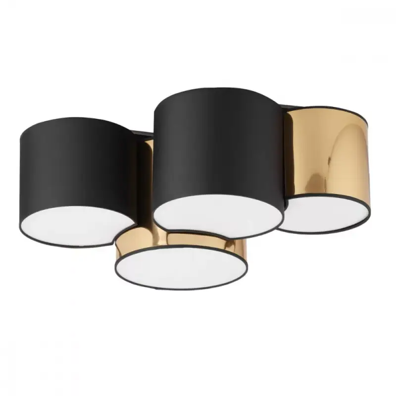 Azonnal elérhető MONA BLACK/GOLD mennyezeti lámpa fekete és arany modern 4xE27 3446 TK világítás