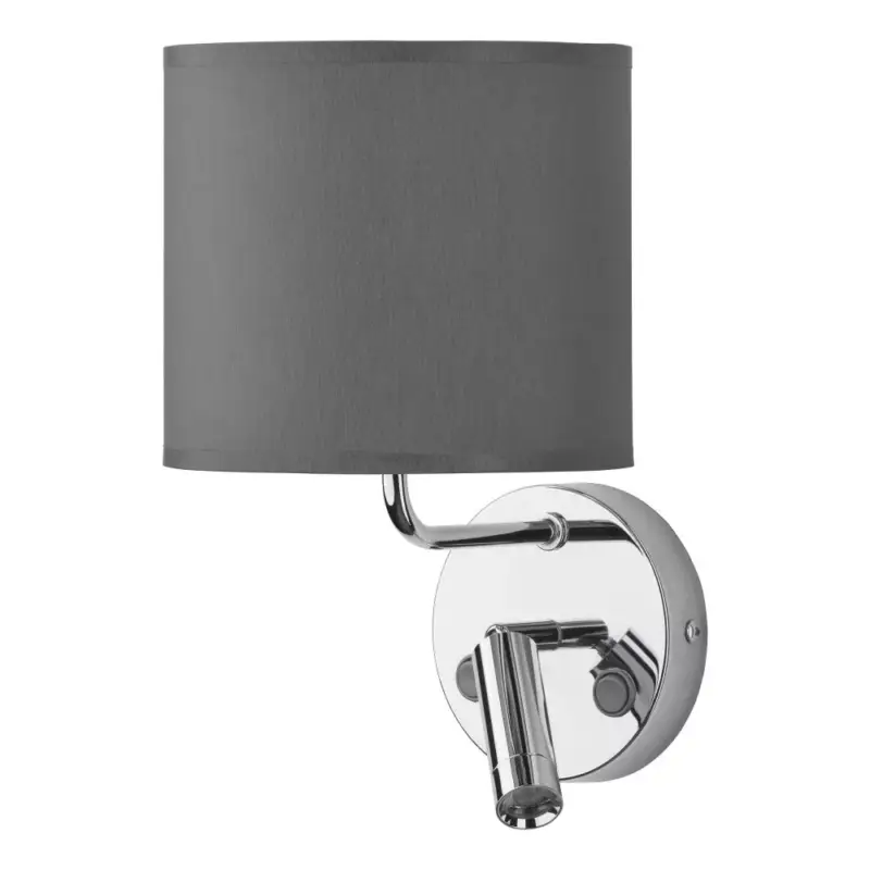 RICHI fali lámpa ezüst-grafit modern E27 4231 TK világítás + LED az olvasáshoz Biztonságos fizetés