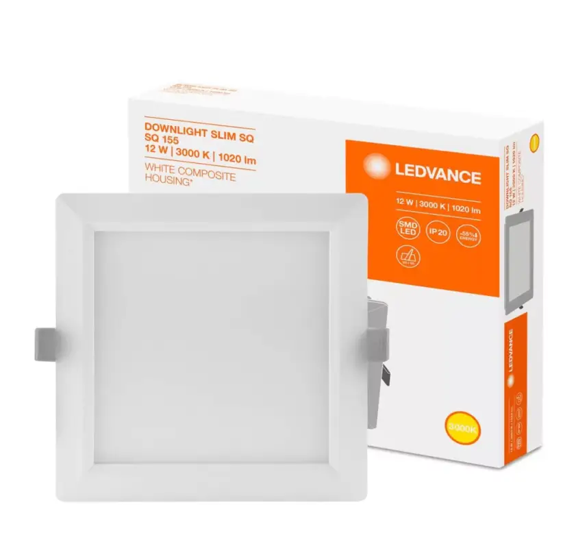 Süllyesztett süllyesztett LED panel 12W 3000K DOWNLIGHT Slim SQ155 LEDVANCE négyzet Rendeld meg most