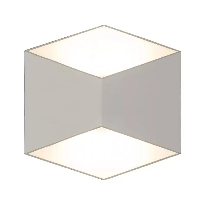 Árengedmény Kerti lámpa kültéri fali lámpa TRIANGLES LED 8143 2x5W 3000K IP54 fehér Nowodvorski