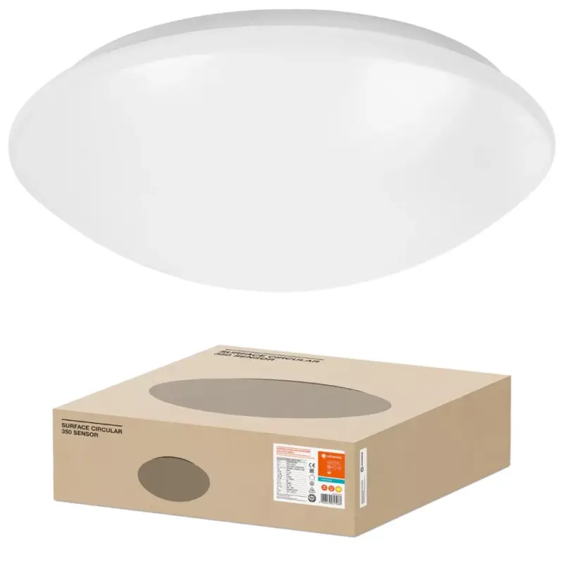 Végkiárusítás LED mennyezeti fali lámpa FELÜLETI KÖR ÉRZÉKELŐ 35 cm 18W 1440lm 3000K IP44 LEDVANCE mozgásérzékelővel