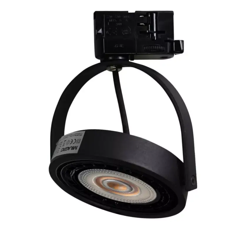 Sínes spotlámpa LUGAR GU10 AR111 Track Light mennyezeti lámpa 3 fázisú Black Milagro Kiárusítás