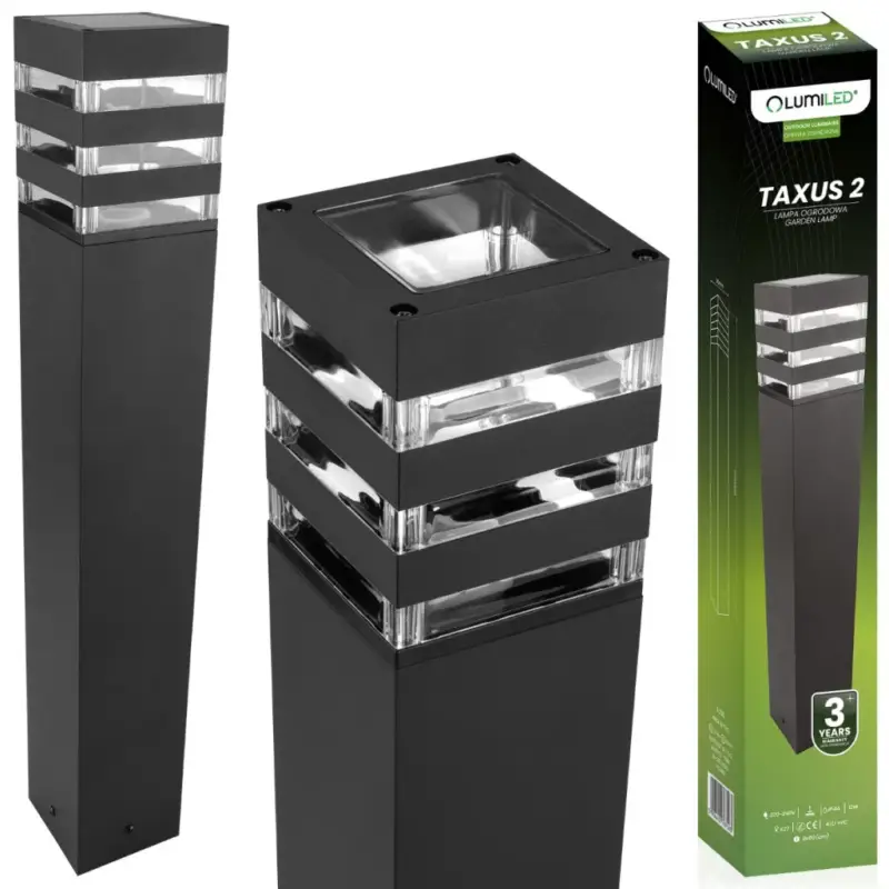 Gyors szállítás Kerti lámpa kültéri oszlopon álló E27 12W LED TAXUS 2 60cm LUMILED