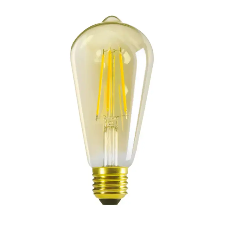 LED izzó XLED ST64 E27 7W 725lm 2700K meleg izzószál borostyán KANLUX Újdonság