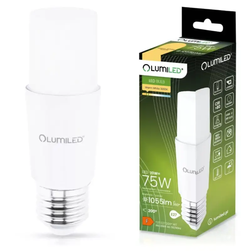 Korlátozott ajánlat LED izzó E27 10W = 75W 1055lm 3000K meleg Lumiled Stick