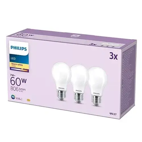 3 db LED izzó készlet Sphere E14 P45 4.9W = 40W 470lm 2700K Warm PHILIPS Szezonális akció