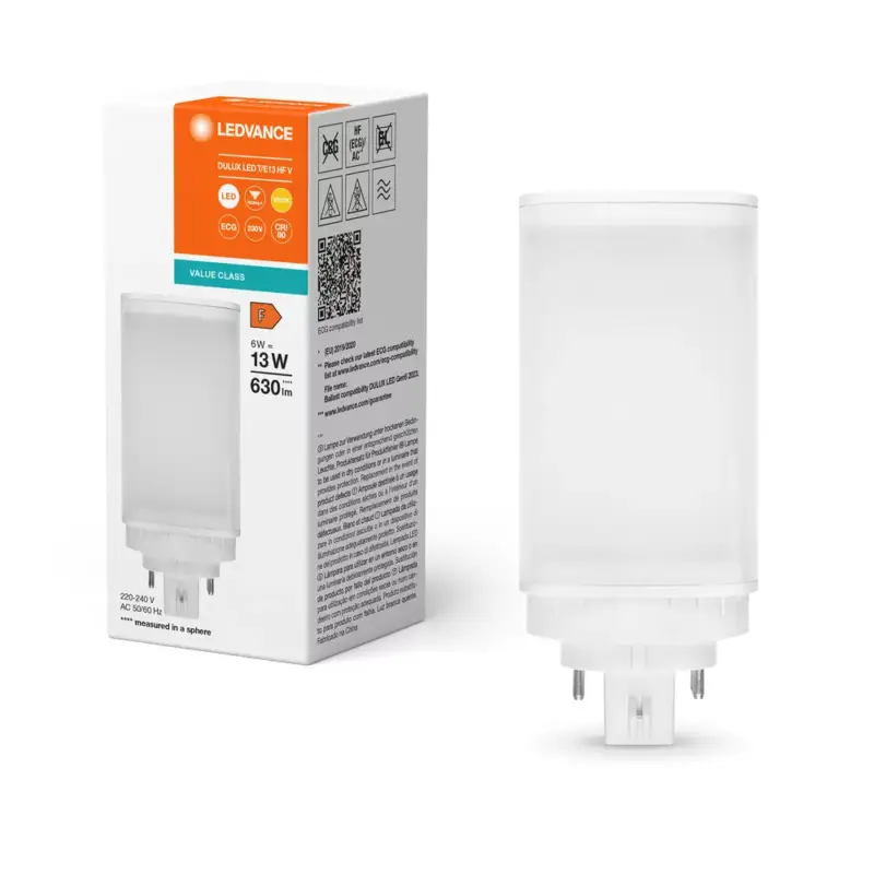 LED izzó DULUX GX24q-1 6W = 13W 630lm 3000K meleg fehér LEDVANCE Expressz kézbesítés