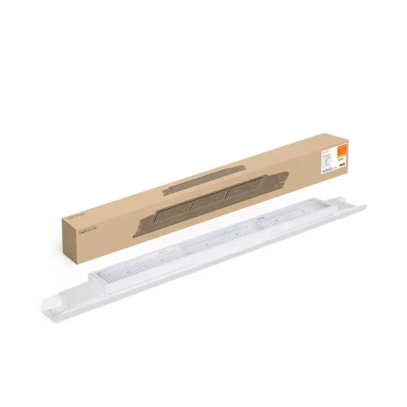 Végkiárusítás LED panel lineáris szalaglámpa 73W 11315lm 4000K Semleges, szabályozható, felületre szerelhető, függesztett, fehér, 120x10cm, alacsony öböl, Flex Ledvance