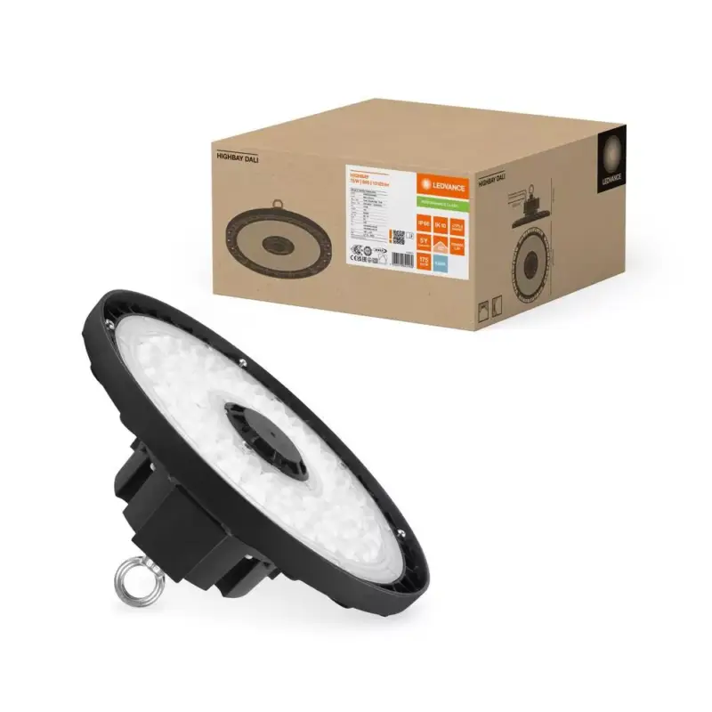 LED ipari lámpatest 75W 13125lm 6500K Hideg, szabályozható fényerejű fekete IK10 IP66 High Bay Gen 5 Ledvance Akció