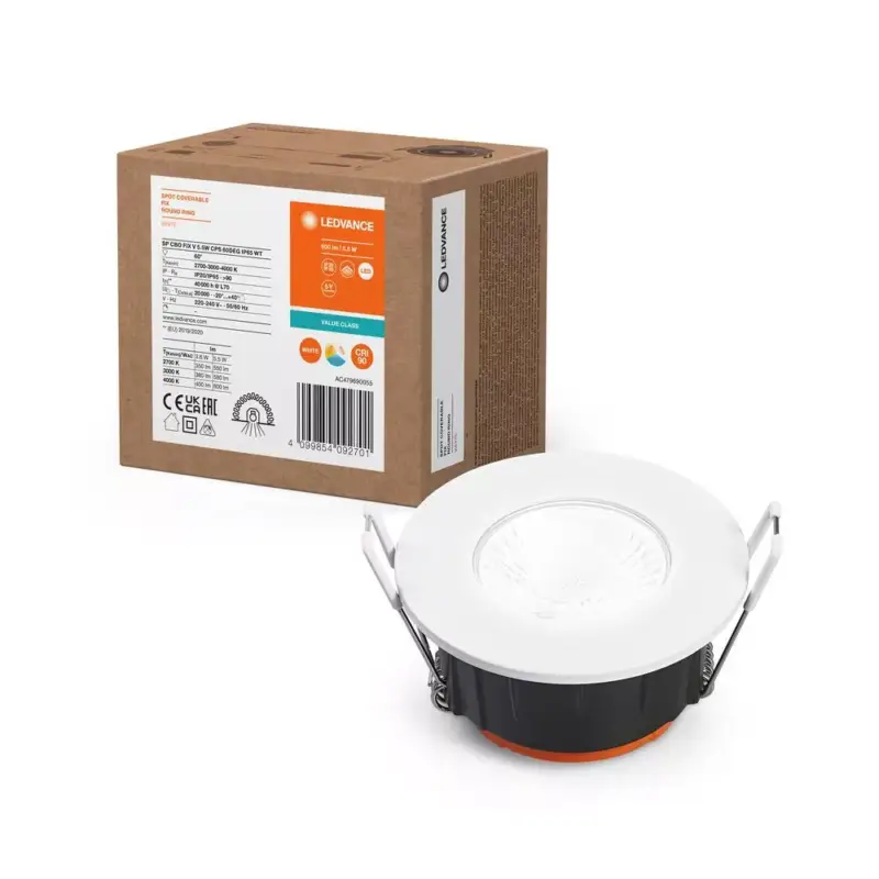 LED Panel Süllyesztett Spotlámpa 5.5W 600lm CCT Spot Fehér Beépíthető Világítás Slim Ledvance Csak ma