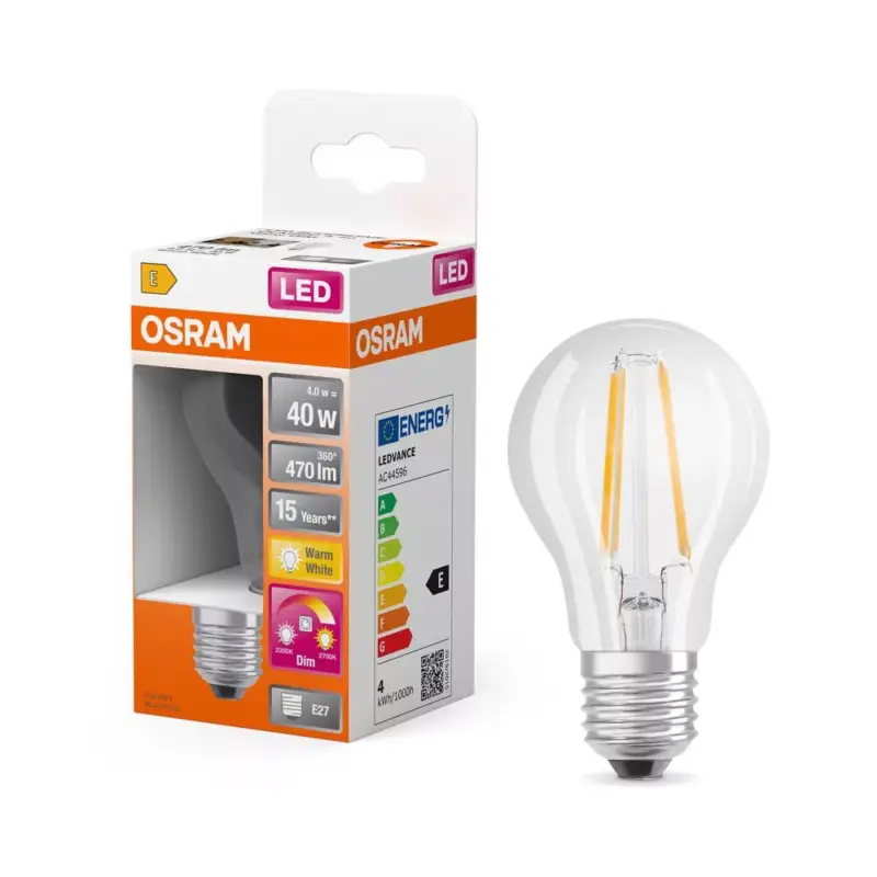 LED izzó A60 E27 4W = 40W 470lm 2200-2700K CCT 320° Szabályozható CLASSIC Osram Alacsony ár