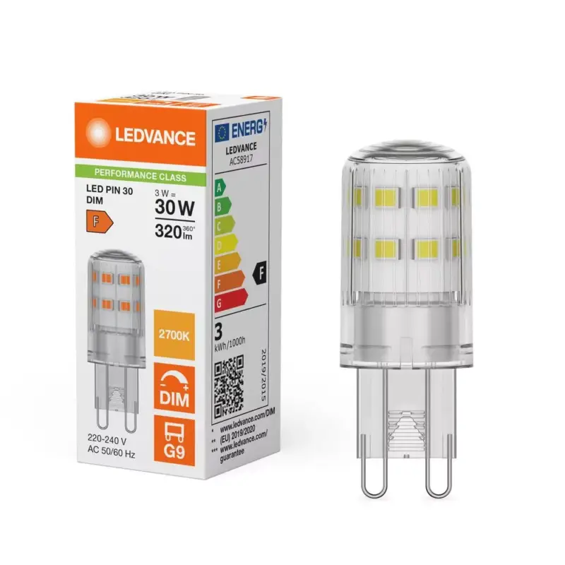 LED kapszulaizzó G9 3W = 30W 320lm 2700K Meleg 300° Szabályozható Ledvance Outlet