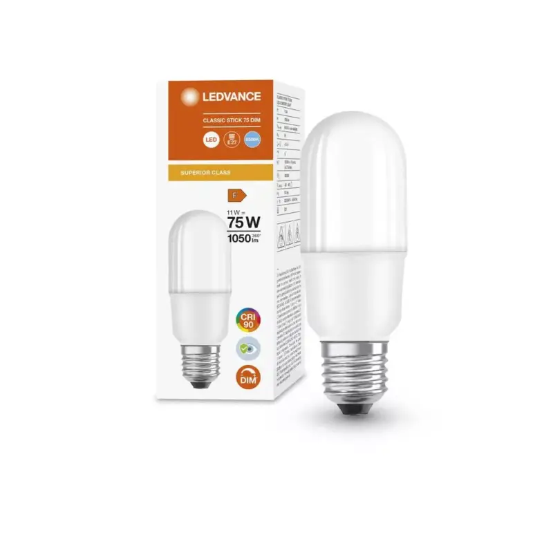Vedd meg online LED izzó E27 11W = 75W 1050lm 6500K Hideg színhőmérséklet 200° CRI90 Szabályozható fényerő Ledvance