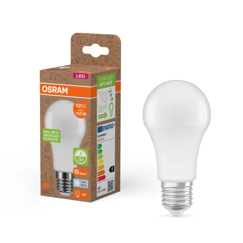 LED izzó A60 E27 14W = 100W 1521lm 4000K Semleges 200° PCR LÁMPÁK Osram Nézd meg most
