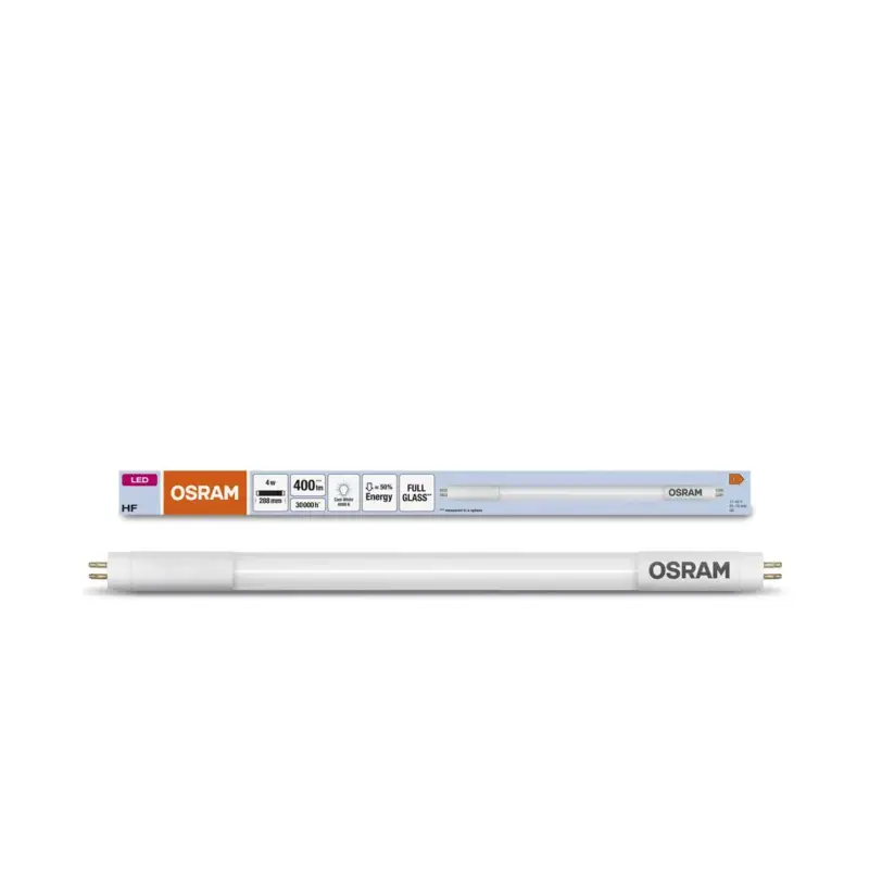 G5 T5 LED fénycső 4W = 8W 400lm 4000K semleges 190° 30cm LED cső HF Osram Utolsó esély
