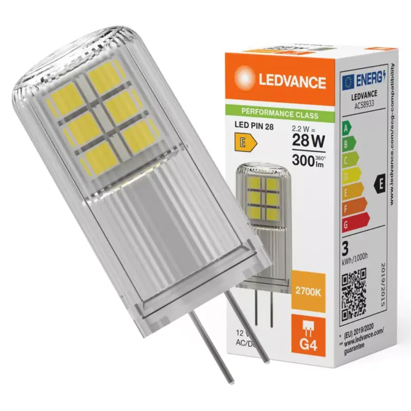 Ne maradj le LED kapszulaizzó G4 2.2W = 28W 300lm 2700K Meleg 320° 12V Ledvance