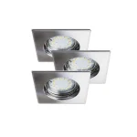 Lite LED 3XGU10 3W fix króm szögletes beépíthető spot Rábalux 1053 (3db/szett) Biztonságos fizetés
