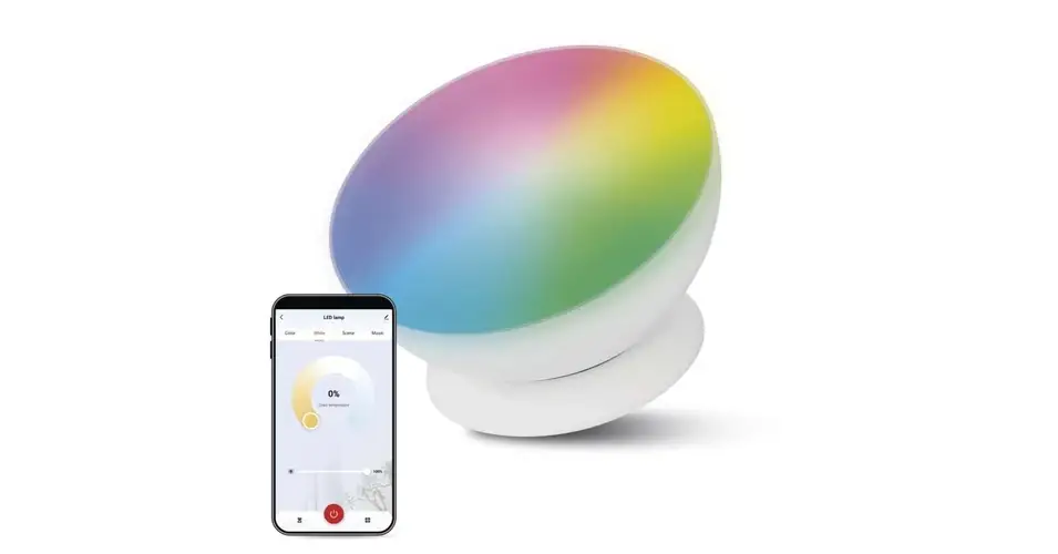 Emos GoSmart LED 7W 330Lm hangulat lámpatest, fehér, meleg fehér–hideg fehér/ RGB, WiFi ZCW11WR Gyors szállítás