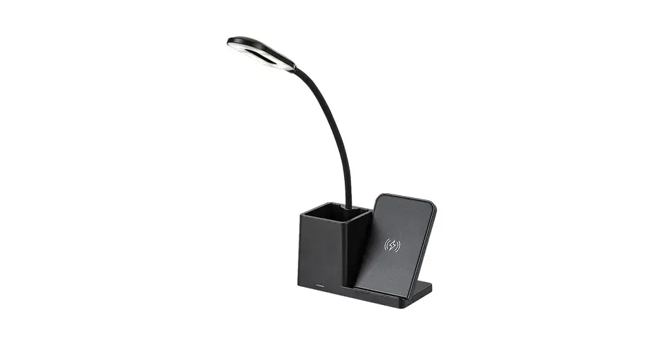 Rendeld meg most Rábalux Cerie asztali led lámpa 4W 200Lm 3000-4000-6500 fekete vezeték nélküli töltés 74232