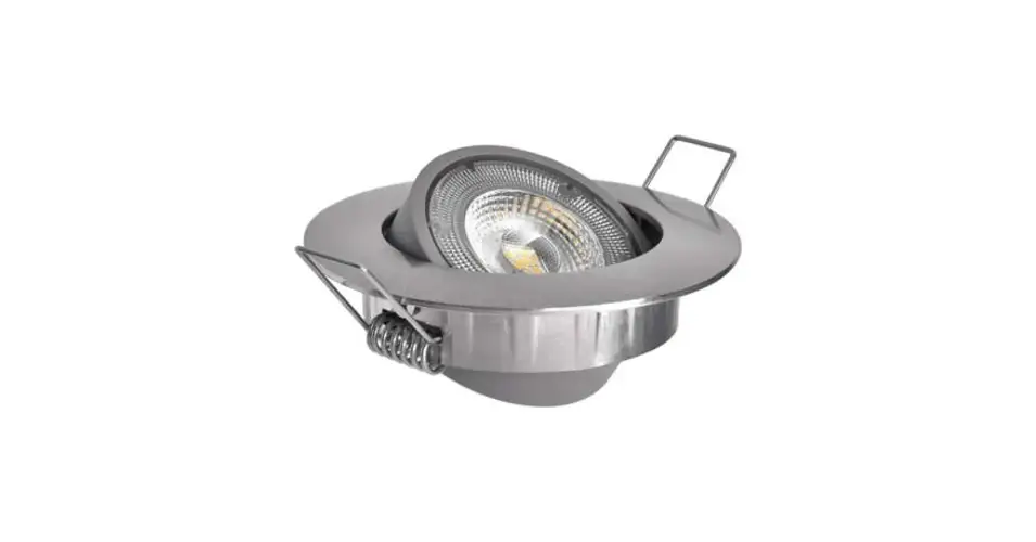 EMOS LED Spotlámpa 5W természetes fehér álmennyezetbe építhető ezüst 3év garancia ZD3222 Szuper akció
