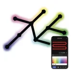 Emos GoSmart LED lámpatest Lines fekete 9 részből álló 34W RGBIC dimmelhető, WiFi ZIW269R Szuper ajánlat