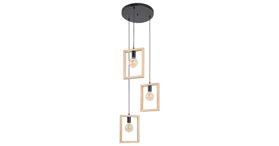 Biztonságos fizetés Rábalux Indigo skandináv stílusú fekete hármas függeszték E27 3x40W 2293