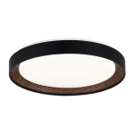 Gyors kiszállítás Optonica LED mennyezeti lámpa 54W 4600lm CCT fekete-fa távirányítós IP20 12856