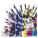 Emos LED karácsonyi fényfüzér 12m RGB távirányítóval IP44 D4AA03 Azonnal elérhető