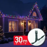 Azonnali szállítás Kültéri Fényfüzér 30m színes 600 LED 220-240V 6W zöld kábel 59769