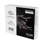 Entac karácsonyi fényfüzér beltéri 1,3m 10 LED színes IP20 ECL-10MC Újdonság