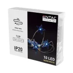 Entac karácsonyi fényfüzér beltéri 1,3m kék csillag 10 LED meleg fehér IP20 ECL-BS-10WW Biztonságos vásárlás
