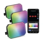 Árengedmény EMOS GoSmart kültéri LED reflektor, kezdő készlet, 3 darab, 14W, RGBIC dimmelhető, WiFi Cikkszám ZIW184R