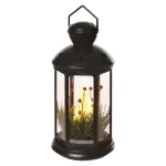 Emos LED dekoráció karácsonyi lámpa gyertyákkal, fekete, 35,5 cm, 3x C, beltéri, vintage DCLV15 Vásárlói kedvenc